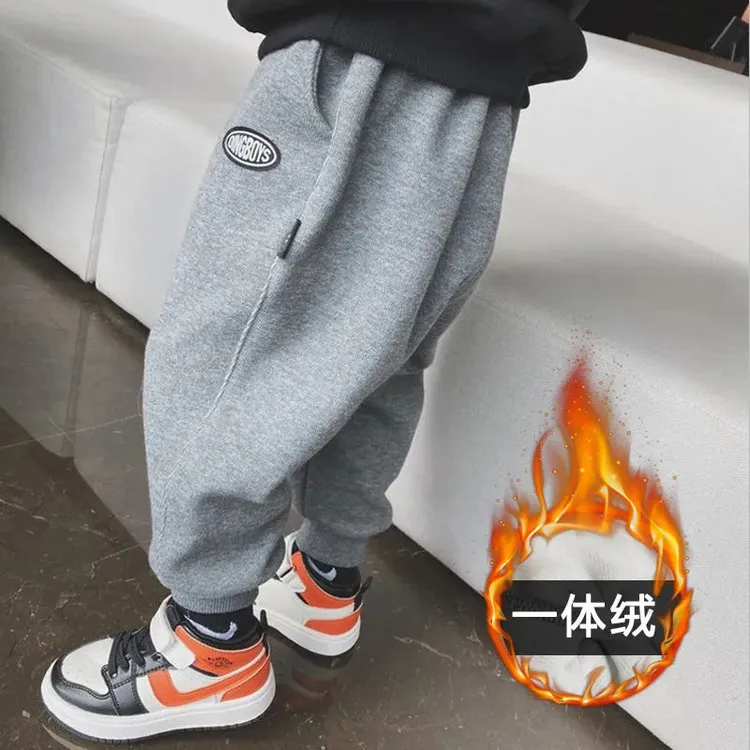 儿童衣服男童打底宝宝加绒加厚卫衣中大童保暖冬季半高领套头卫衣