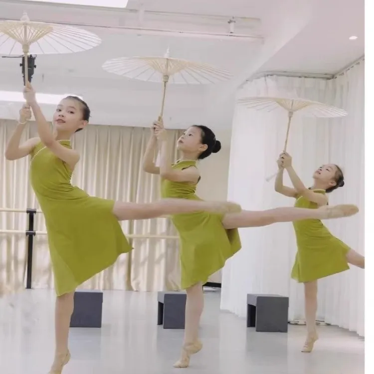 忆梦同款碧落旗袍外婆桥演出服云知道舞蹈服道具儿童古典舞蹈服