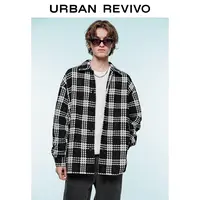 UR2025冬季新款男装潮流撞色格纹超宽松夹克外套UUV150031