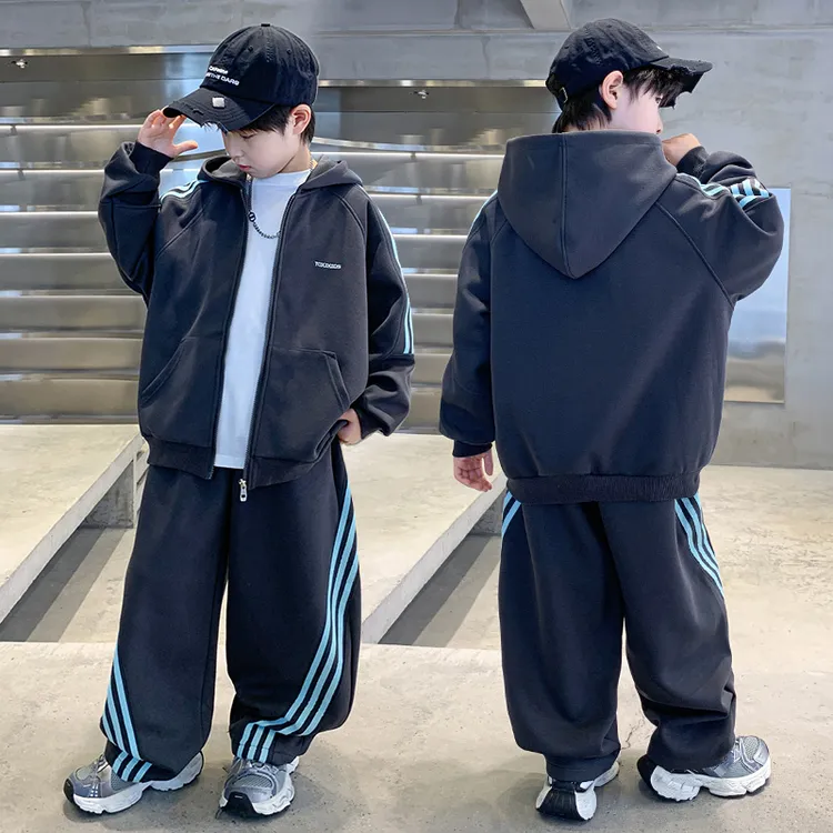 男童套装春装2025新款儿童装休闲春秋卫衣帅气时髦两件套运动服潮