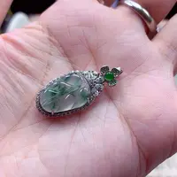颈饰银S925镶嵌翡翠翡翠