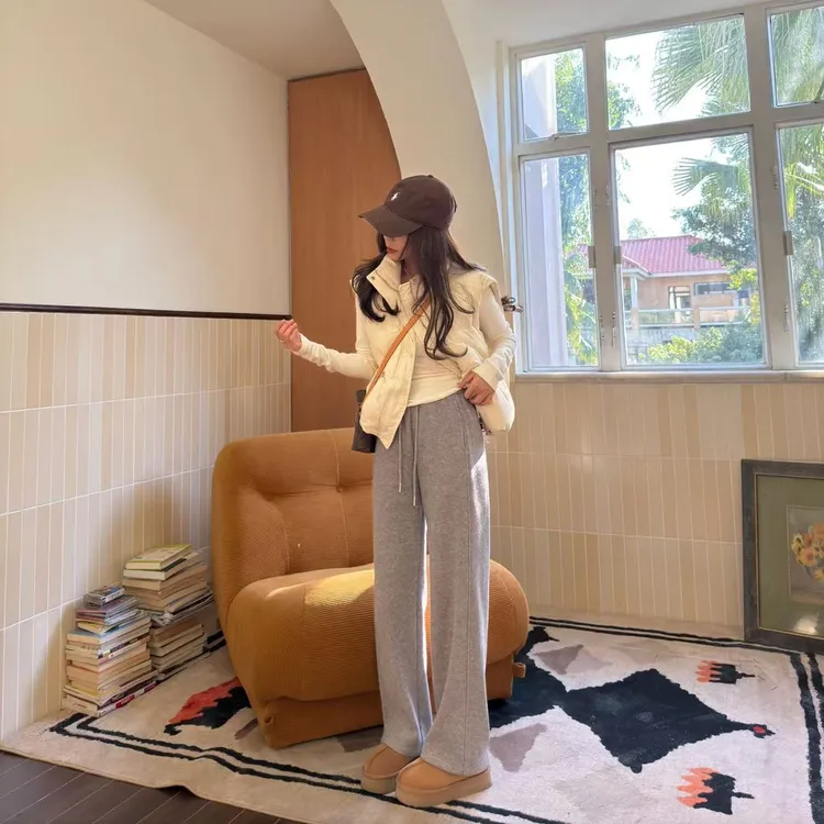 海狸定制【加绒糯米裤】过冬神裤加绒加厚保暖瘦腿软糯直筒裤