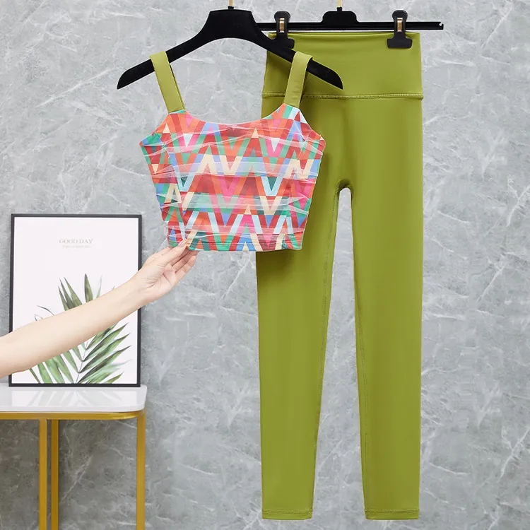 Temu Cross border Yoga Pants Pilates Yoga Clothing Set瑜伽服
