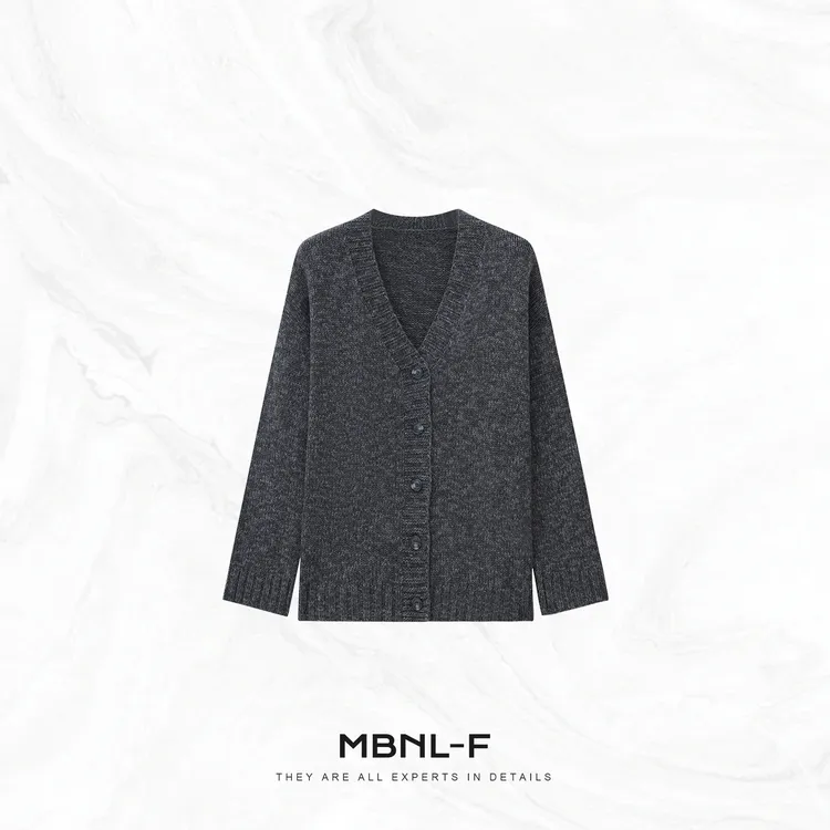 MBNL-F 绵羊毛定织条纹毛衣开衫 秦磊TH-MY115