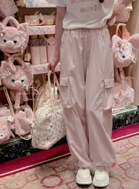 妖精的美美【糯糯薄荷】休闲又奶乖工装裤