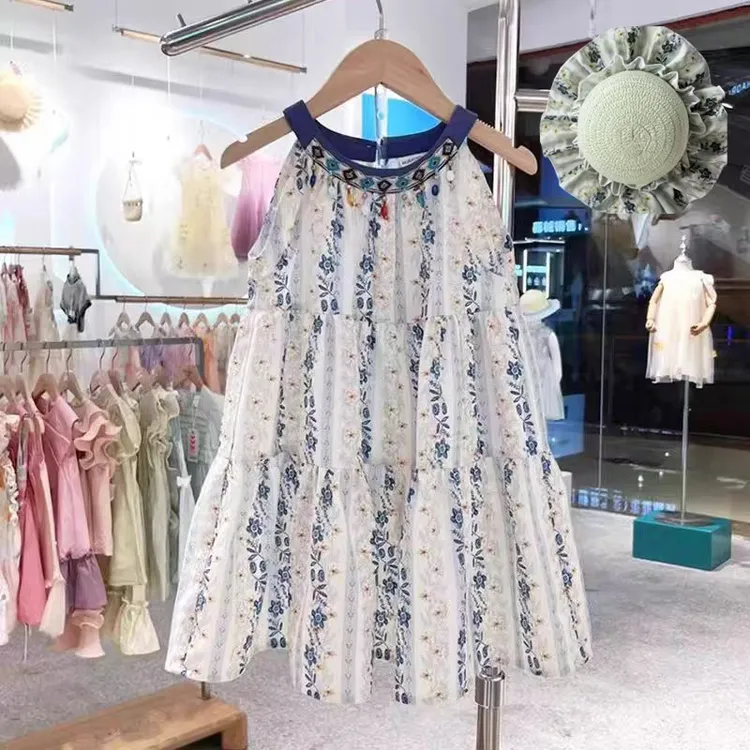 【现货】【送帽子】女童装夏装连衣裙新款度假风波西米亚中大童连衣裙