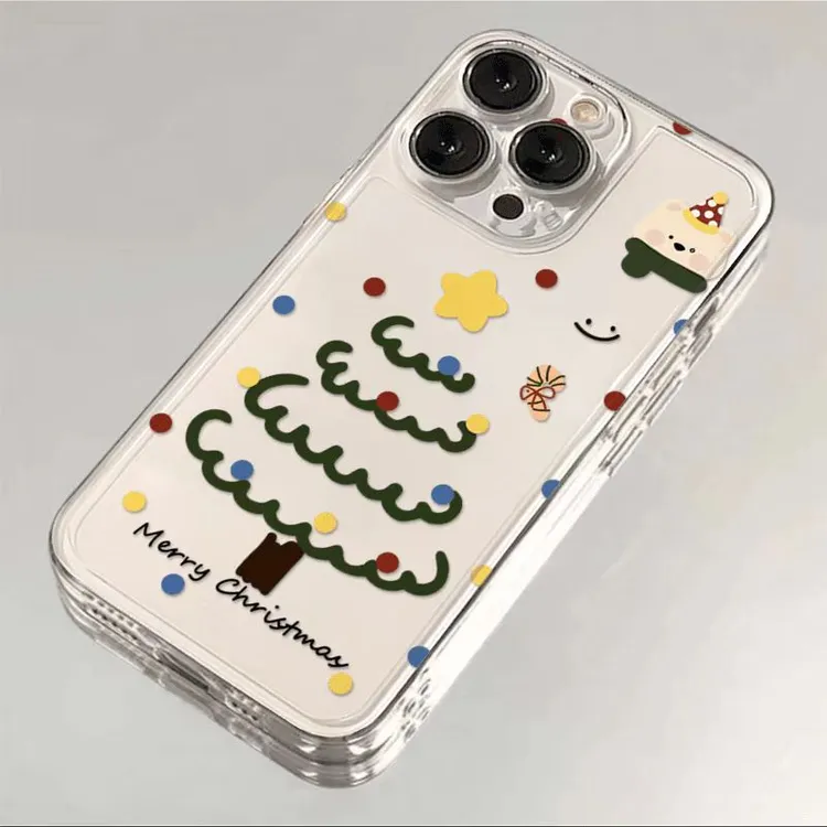 暖冬波点圣诞树适用iphone手机壳苹果华为vivo小米oppo手机防摔套