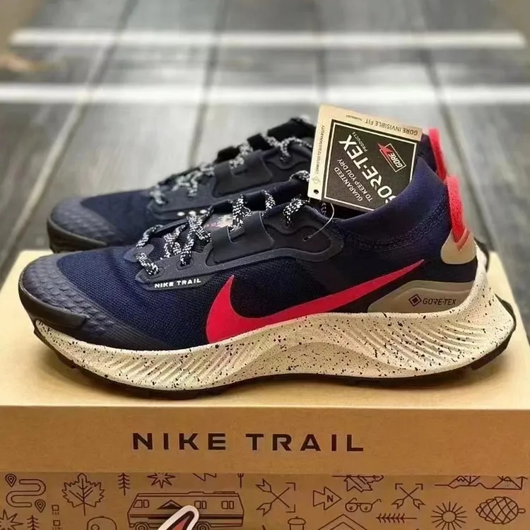 NIKE/耐克 PEGASUS TRAIL 3 GTX 蓝红白男款越野跑步鞋官方正品