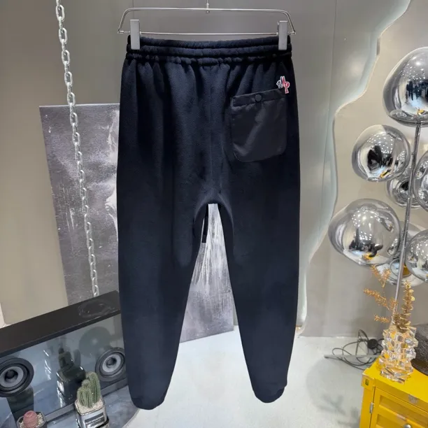 秋冬轻奢风大克重双面宝宝绒抽绳修身弹力束脚卫裤休闲裤男加厚