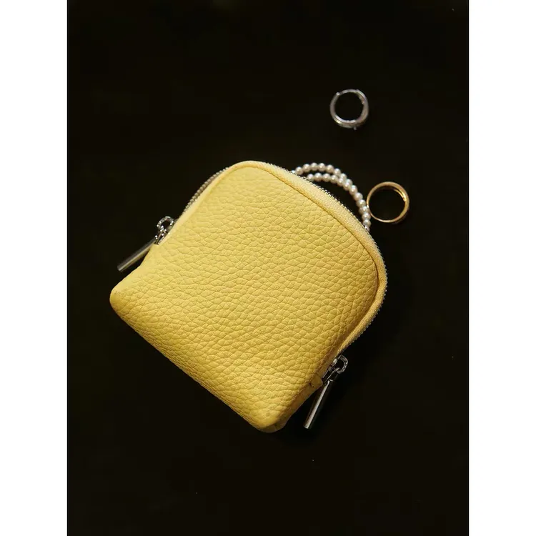 8真皮首饰包便携项链收纳牛皮随身首饰盒戒指耳钉收纳