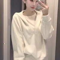 《常在》2025蓉蓉家秋冬新款韩版时尚休闲运动半拉链连帽卫衣套装