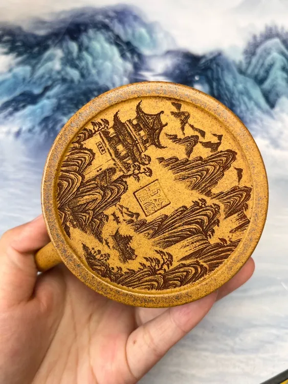 宜兴紫砂茶道高端茶具公道杯圆形高档黄段柴烧分杯器个人家用