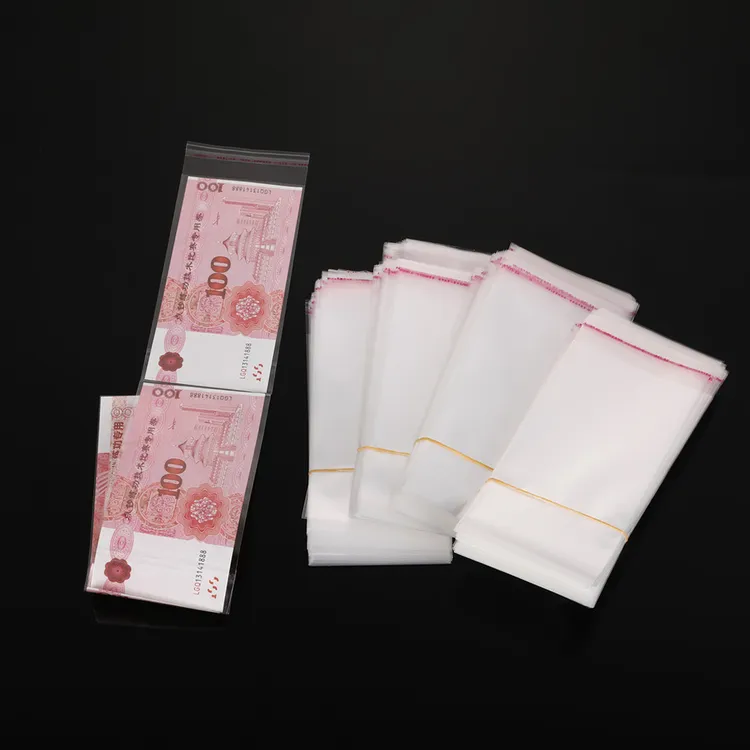 有钱花围巾制作用的袋子装百元透明袋可黏贴成长长冬天第一条围巾