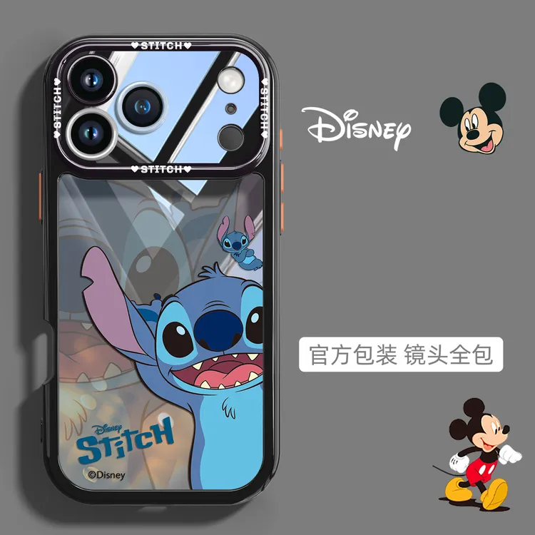 拥抱史迪仔适用苹果17promax手机壳新款iPhone16大视窗硅胶高级感