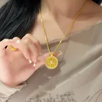铜合金项链 可旋转八宝时尚百搭气质简约毛衣链项链