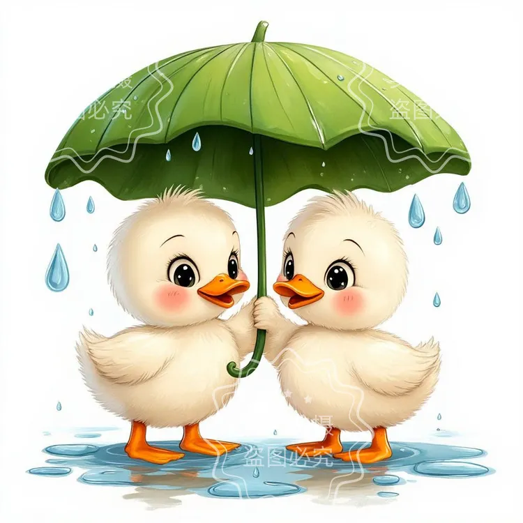 可爱治愈贴纸鸭子粘贴卧室客厅室内冰箱马桶等防水贴画装饰装饰画