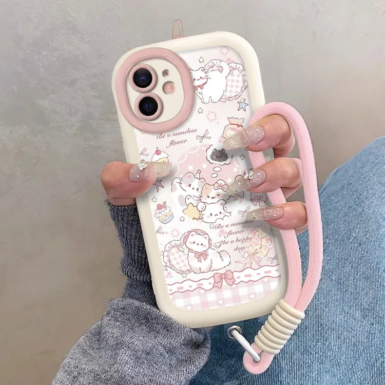 少女粉猫咪适用苹果16promax泡芙手机壳iPhone15可爱14软胶13全包