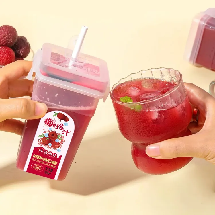 梅好多汁冰杨梅汁6瓶装/380ml/瓶