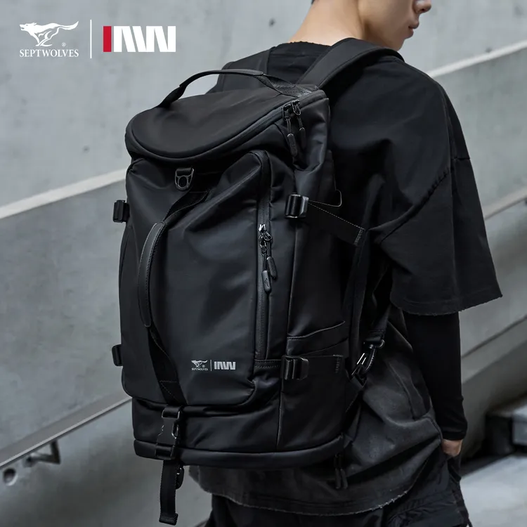 七匹狼短途旅行包男士潮流户外大容量背包干湿分离运动训练健身包