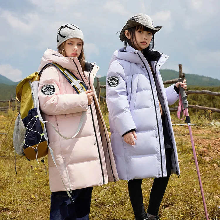 羽绒服儿童中长款2025新款洋气加厚男童中大童童装外套