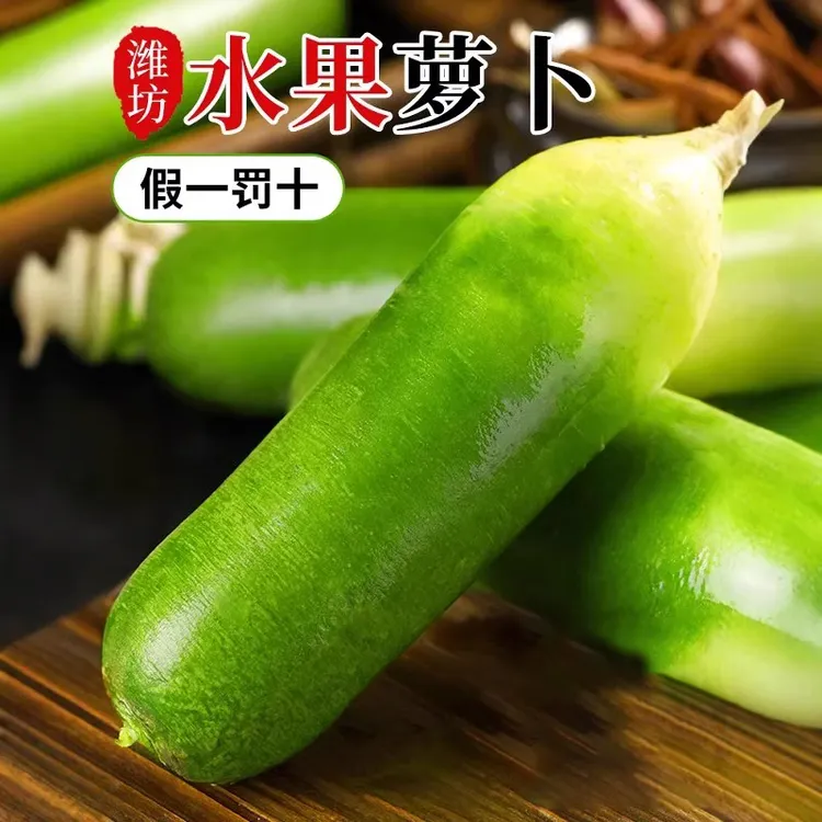 潍坊水果萝卜青萝卜山东潍坊特产9斤甜脆水果型正宗新鲜沙窝萝卜