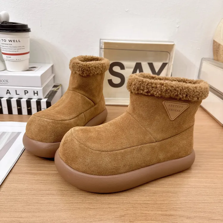 【高货捡漏】丑萌大头冬季女加绒保暖时尚短筒雪地靴