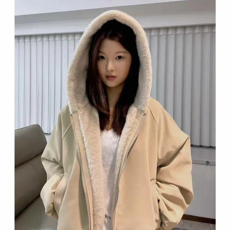 重磅1700g连帽座山雕棉服美式复古座山雕外套