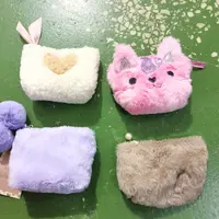 可爱毛绒换装零钱包挂件玩偶公仔挂饰学生耳机包收纳包配饰