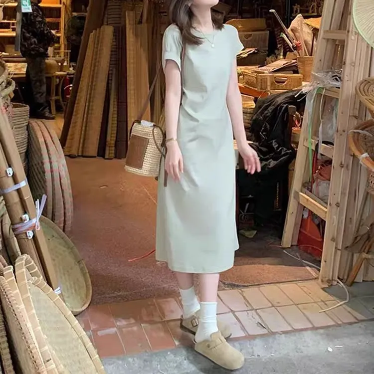 2025夏季新款法式小个子减龄设计感休闲裙子气质显瘦字连衣裙女