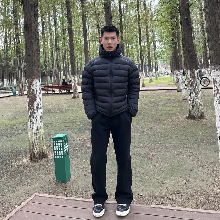 【春昂】新国标90白鸭绒排骨羽绒服连帽轻薄保暖冬季户外运动外套