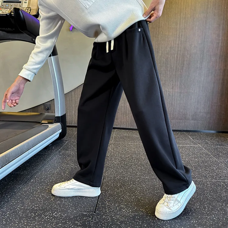 黑色卫裤男士春秋款2026新款爆款直筒宽松运动冬装潮牌休闲长裤子
