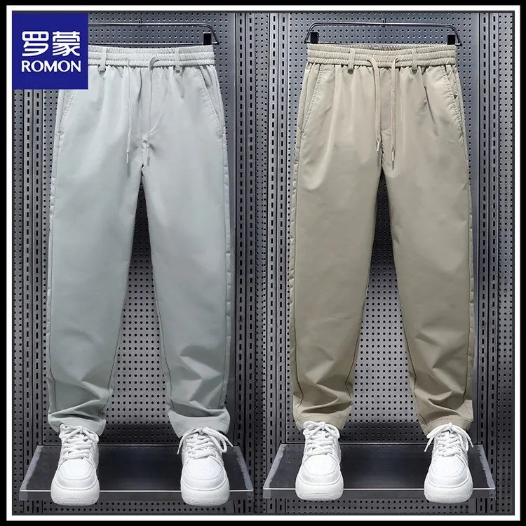 Romon/罗蒙秋季新款锥形休闲裤男2025百搭爆款宽松男款直筒长裤
