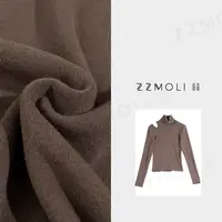 ZZMOLI时髦漏锁骨设计感磨毛T恤女款洋气衣服显瘦打底衫ZBY23475