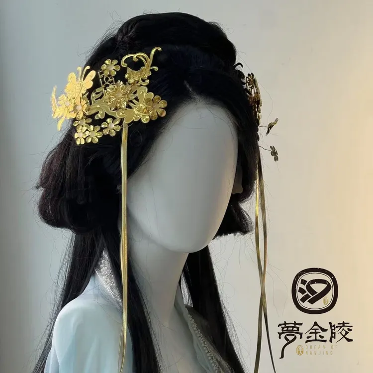 梦金陵春华富贵流苏发夹汉服古风配饰发饰氛围感摄影百搭饰品