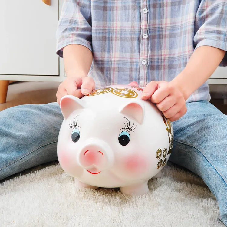 2025年新款陶瓷猪猪存钱罐只进不出可存可取礼品乔迁储蓄儿童成人