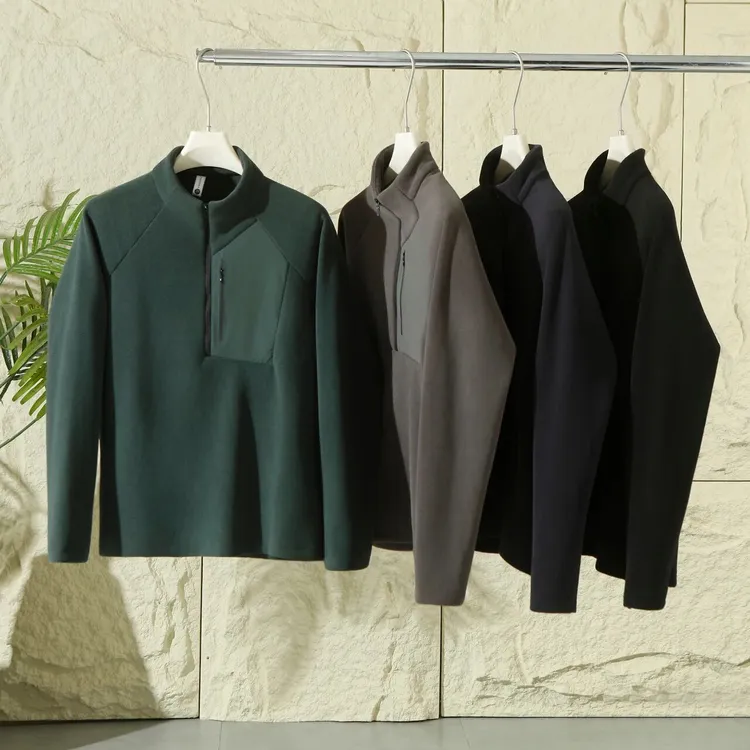 线下1099 PC科技暖绒！轻便保暖！男半拉链立领摇粒绒抓绒衣卫衣