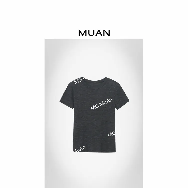 木岸MUAN:《高定老钱T》“高定系列”定制100绵羊毛上衣T恤女MG-F8108