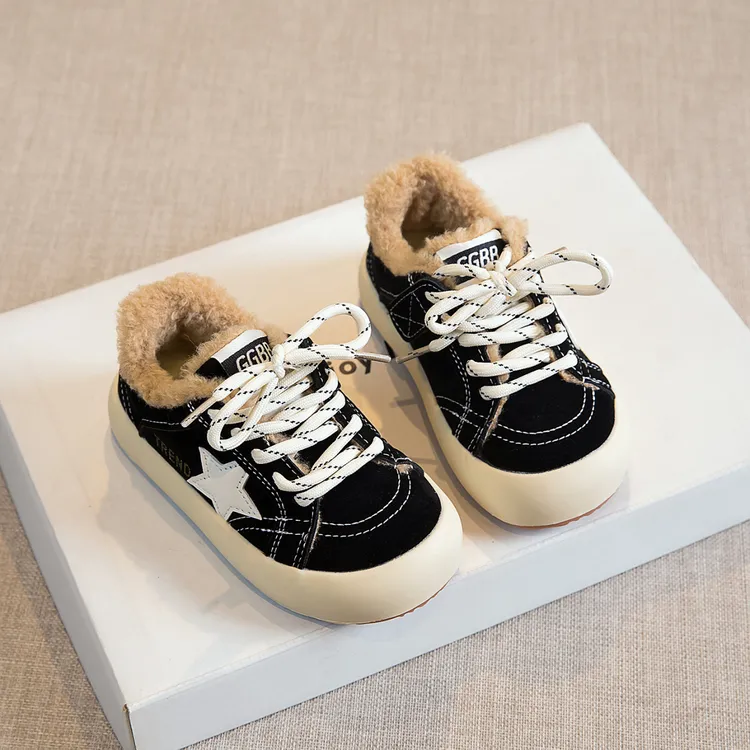 真皮儿童雪地靴2025冬季新款男童大棉鞋加绒加厚防水中大童靴子潮