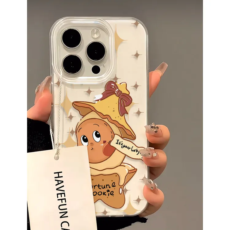 可爱饼干星星人适用iPhone苹果16/15手机壳13华为p70vivo小米oppo