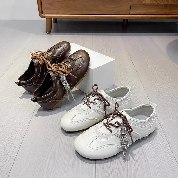 2025新款幂姐同款小琴键音符德训鞋阿甘鞋薄底休闲鞋系带软底701