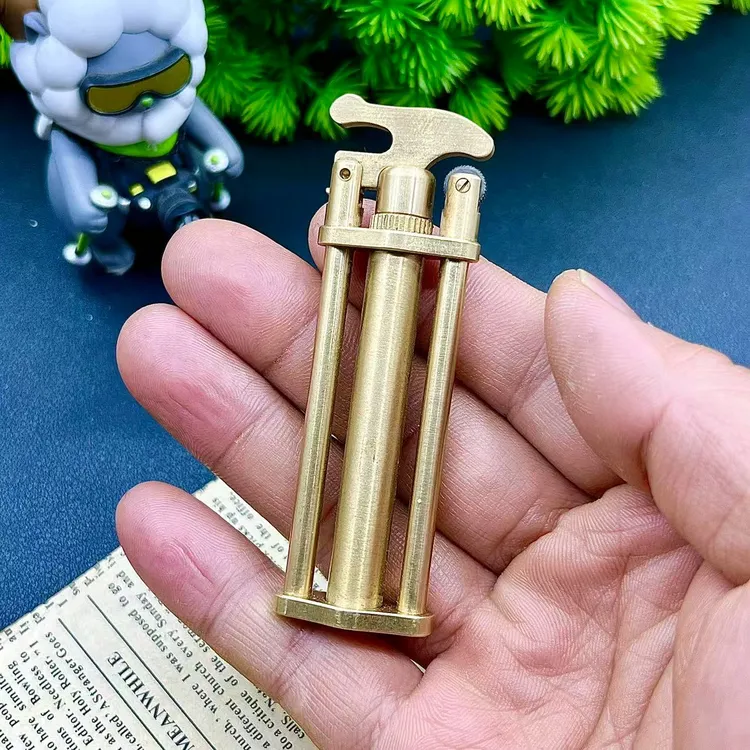 正品黄铜打火机 怀旧个性网红便携打火机 高档砂轮复古煤油打火机