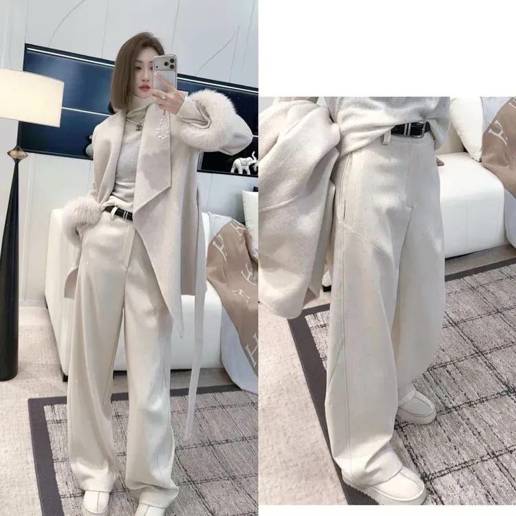 熙薇『夜空繁星』2026新款设计师阔腿爆闪裤H7186