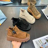 千之恋现货增高6CM2025秋季爆款透气复古风百搭厚底气质女鞋8718