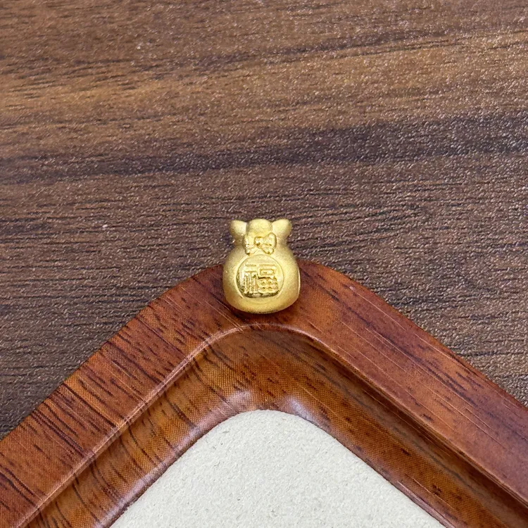 辉通黄金足金999加厚大版蝴蝶结胖福袋DP1974