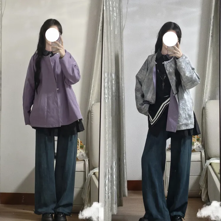 花夕树【晨晓】原创唐制圆领袍双面可穿中长款晋唐改良裤日常汉服