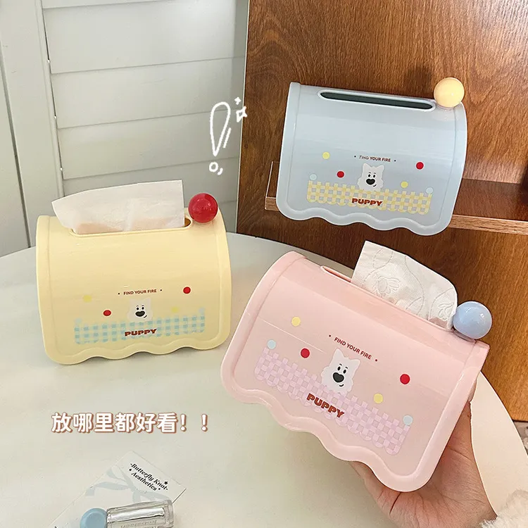 创意纸巾盒带弹簧家用客厅茶几餐桌抽纸盒卧室床头柜可爱纸抽收纳