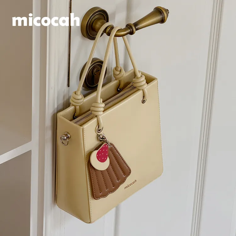 MICOCAH「蛋糕盒子」860包包手提包通勤包小众托特包女包单肩斜挎