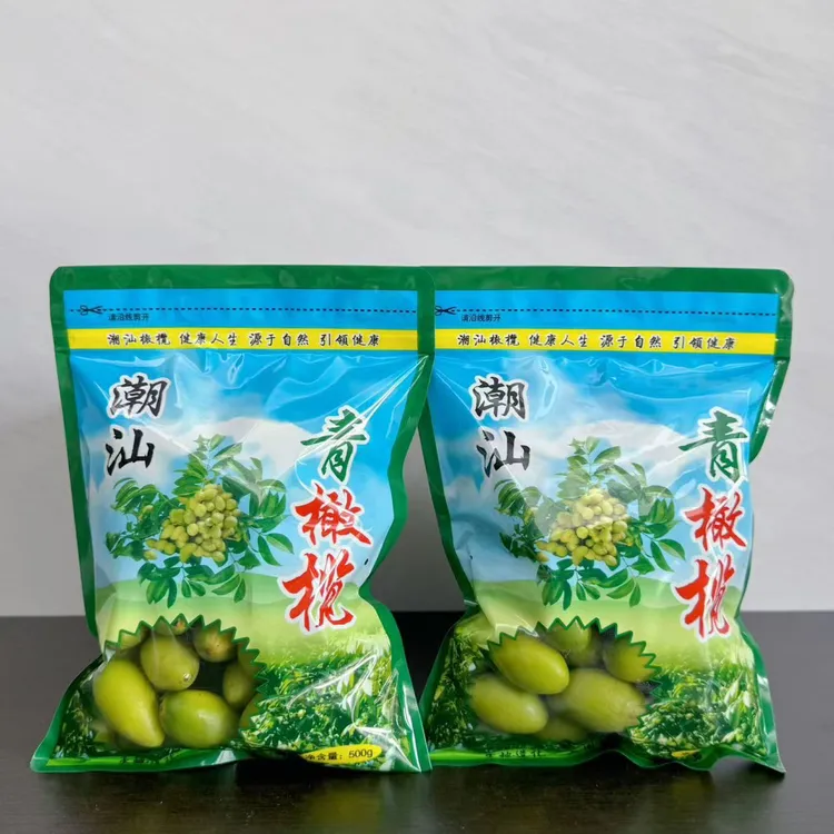 金灶原汁原味青脆橄榄酥脆回甘不甜，清香回甘，一斤一包
