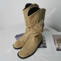 秋-续吉麻衣25-2141复古经典休闲设计感女靴子