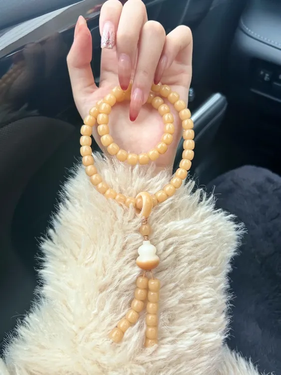 原生态菩提根风化陈籽双圈手持文玩甄选玉化菩提手捻盘玩菩提手串